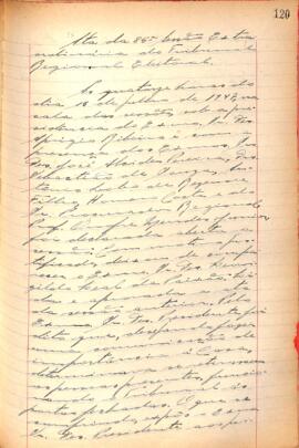 Ata da 85ª Sessão Extraordinária do Tribunal Regional Eleitoral de Minas Gerais