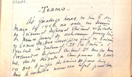 Termo da Sessão do Tribunal Regional Eleitoral de Minas Gerais, realizada em 06/05/1946, do Tribu...