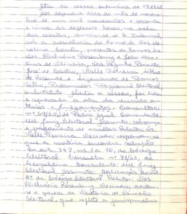 Ata da Sessão Ordinária do Tribunal Regional Eleitoral de Minas Gerais, realizada em 19/11/1965
