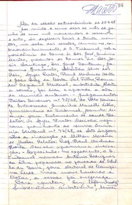 Ata da Sessão Extraordinária do Tribunal Regional Eleitoral de Minas Gerais, realizada em 25/06/1968