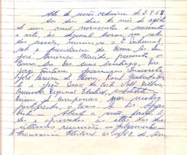 Ata da Sessão Ordinária do Tribunal Regional Eleitoral de Minas Gerais, realizada em 02/08/1968