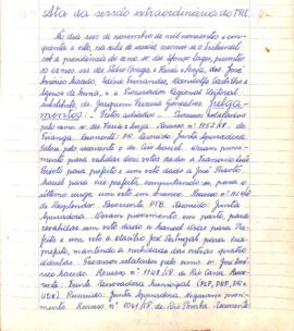 Ata da Sessão Extraordinária do Tribunal Regional Eleitoral de Minas Gerais, realizada em 06/11/1958