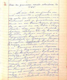 Ata da Sessão Ordinária do Tribunal Regional Eleitoral de Minas Gerais, realizada em 03/06/1959