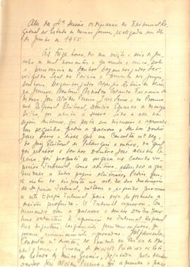 Ata da 4ª Sessão Ordinária do Tribunal Regional Eleitoral de Minas Gerais, realizada em 26/06/1945