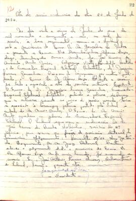 Ata da Sessão Ordinária do Tribunal Regional Eleitoral de Minas Gerais, realizada em 25/06/1956