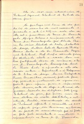 Ata da 106ª Sessão Extraordinária do Tribunal Regional Eleitoral de Minas Gerais