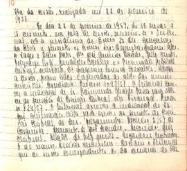 Ata da Sessão do Tribunal Regional Eleitoral de Minas Gerais, realizada em 22/02/1957