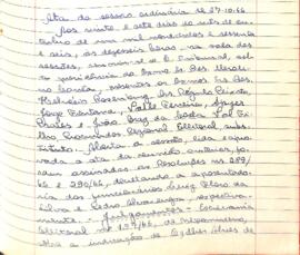 Ata da Sessão Ordinária do Tribunal Regional Eleitoral de Minas Gerais, realizada em 27/10/1966