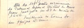Ata da 105ª Sessão Ordinária do Tribunal Regional Eleitoral de Minas Gerais