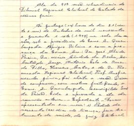 Ata da 97ª Sessão Extraordinária do Tribunal Regional Eleitoral de Minas Gerais