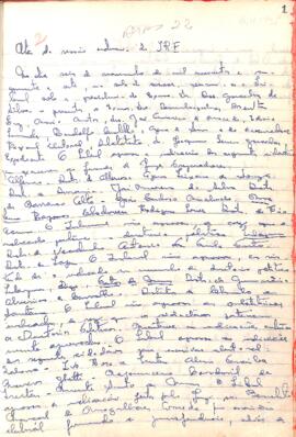 Ata da 1ª Sessão Ordinária do Tribunal Regional Eleitoral de Minas Gerais, realizada em 06/11/1957