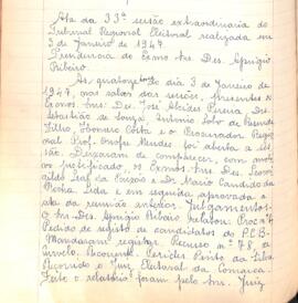 Ata da 33ª Sessão Extraordinária do Tribunal Regional Eleitoral de Minas Gerais