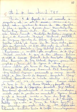 Ata da 2° Sessão Ordinária do Tribunal Regional Eleitoral de Minas Gerais, realizada em 09/12/195...