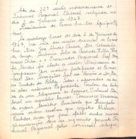 Ata da 32ª Sessão Extraordinária do Tribunal Regional Eleitoral de Minas Gerais