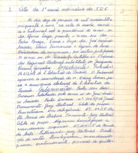 Ata da 2° Sessão Ordinária do Tribunal Regional Eleitoral de Minas Gerais, realizada em 12/01/1959