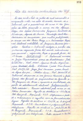 Ata da Sessão Ordinária do Tribunal Regional Eleitoral de Minas Gerais, realizada em 23/07/1958