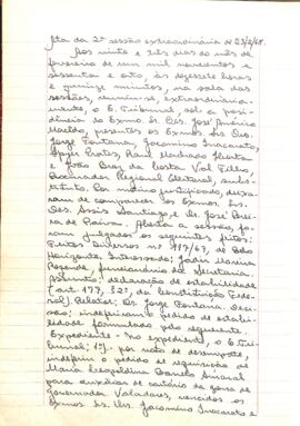 Ata da 2ª Sessão Extraordinária do Tribunal Regional Eleitoral de Minas Gerais, realizada em 23/0...