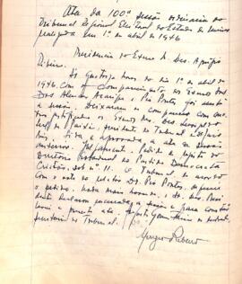 Ata da 100ª Sessão Ordinária do Tribunal Regional Eleitoral de Minas Gerais