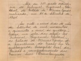 Ata da 35ª Sessão Ordinária do Tribunal Regional Eleitoral de Minas Gerais, realizada em 25/09/1945