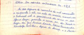 Ata da Sessão Ordinária do Tribunal Regional Eleitoral de Minas Gerais, realizada em 19/11/1958