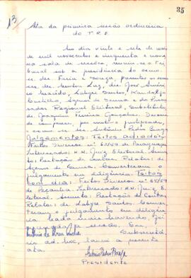 Ata da Sessão Ordinária do Tribunal Regional Eleitoral de Minas Gerais, realizada em 27/05/1959