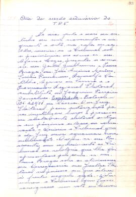 Ata da Sessão Ordinária do Tribunal Regional Eleitoral de Minas Gerais, realizada em 22/10/1958