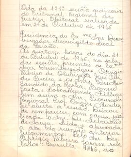 Ata da 121ª Sessão Ordinária do Tribunal Regional Eleitoral de Minas Gerais