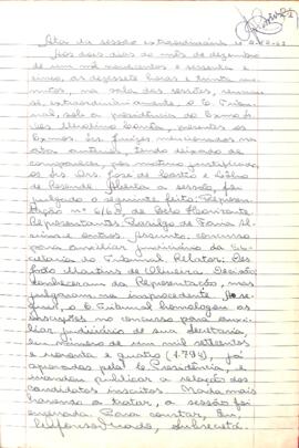 Ata da Sessão Extraordinária do Tribunal Regional Eleitoral de Minas Gerais, realizada em 02/12/1965