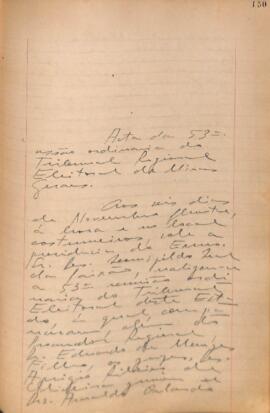 Ata da 53ª Sessão Ordinária do Tribunal Regional Eleitoral de Minas Gerais, realizada em 02/11/1945