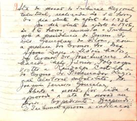 Ata da Sessão Ordinária do Tribunal Regional Eleitoral de Minas Gerais, realizada em 20/08/1956