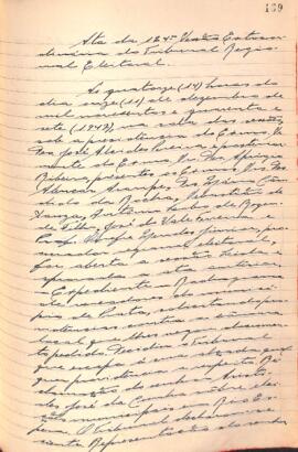 Ata da 124ª Sessão Extraordinária do Tribunal Regional Eleitoral de Minas Gerais