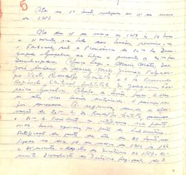 Ata da 1ª Sessão do Tribunal Regional Eleitoral de Minas Gerais, realizada em 15/03/1957