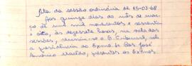 Ata da Sessão Ordinária do Tribunal Regional Eleitoral de Minas Gerais, realizada em 15/03/1968