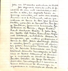 Ata da 2ª Sessão Ordinária do Tribunal Regional Eleitoral de Minas Gerais, realizada em 19/02/1968