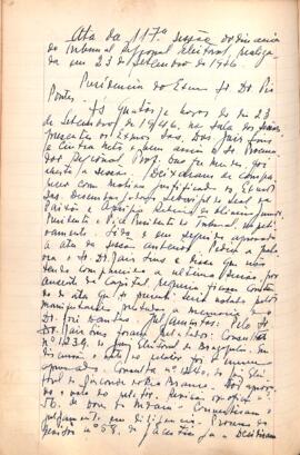 Ata da 117ª Sessão Ordinária do Tribunal Regional Eleitoral de Minas Gerais