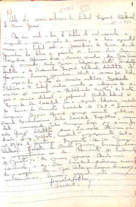 Ata da Sessão Ordinária do Tribunal Regional Eleitoral de Minas Gerais, realizada em 22/10/1956