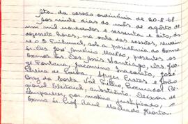 Ata da Sessão Ordinária do Tribunal Regional Eleitoral de Minas Gerais, realizada em 20/08/1968