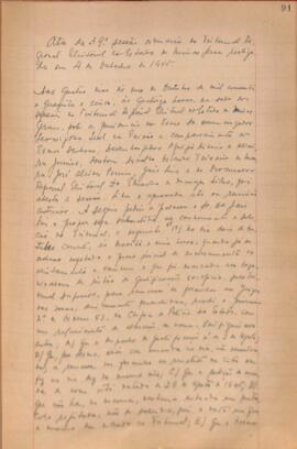 Ata da 39ª Sessão Ordinária do Tribunal Regional Eleitoral de Minas Gerais, realizada em 04/10/1945
