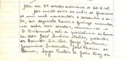 Ata da 2ª Sessão Ordinária do Tribunal Regional Eleitoral de Minas Gerais, realizada em 20/02/1968