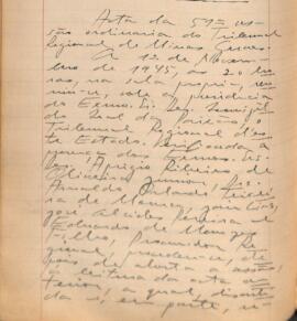 Ata da 51ª Sessão Ordinária do Tribunal Regional Eleitoral de Minas Gerais, realizada em 01/11/1945