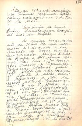 Ata da 96ª Sessão Ordinária do Tribunal Regional Eleitoral de Minas Gerais