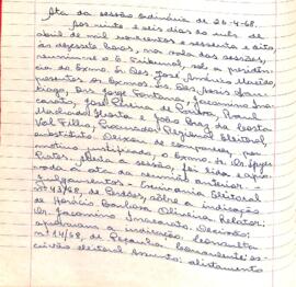 Ata da Sessão Ordinária do Tribunal Regional Eleitoral de Minas Gerais, realizada em 26/04/1968
