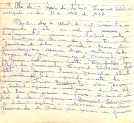 Ata da 1ª Sessão do Tribunal Regional Eleitoral de Minas Gerais, realizada em 12/04/1957