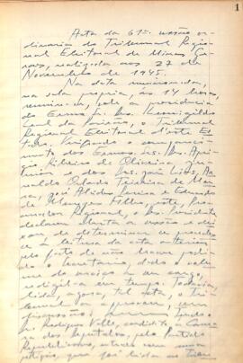 Ata da 61ª  Sessão Ordinária do Tribunal Regional Eleitoral de Minas Gerais
