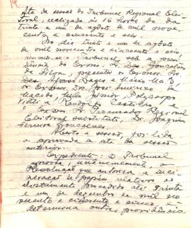 Ata da Sessão Ordinária do Tribunal Regional Eleitoral de Minas Gerais, realizada em 31/08/1956