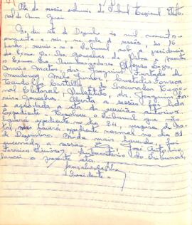 Ata da 1ª Sessão Ordinária do Tribunal Regional Eleitoral de Minas Gerais, realizada em 07/12/1956