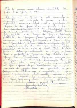 Ata da 1ª Sessão do Tribunal Regional Eleitoral de Minas Gerais, realizada em 05/06/1957