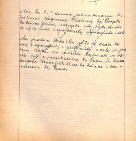 Ata da 85ª Sessão Extraordinária do Tribunal Regional Eleitoral de Minas Gerais