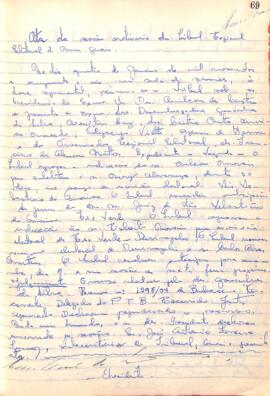 Ata da Sessão da Ata do Tribunal Regional Eleitoral de Minas Gerais, realizada em 04/01/1956