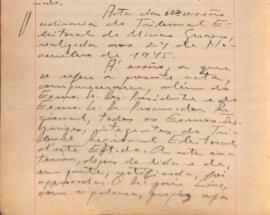 Ata da 60ª Sessão Ordinária do Tribunal Regional Eleitoral de Minas Gerais, realizada em 24/11/1945